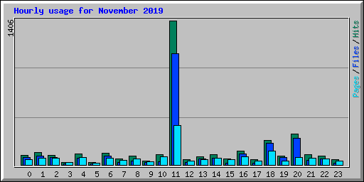 Hourly usage for November 2019