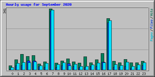 Hourly usage for September 2020