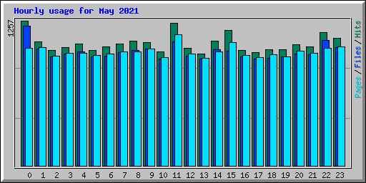 Hourly usage for May 2021