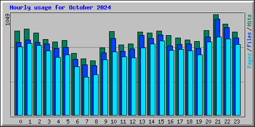 Hourly usage for October 2024