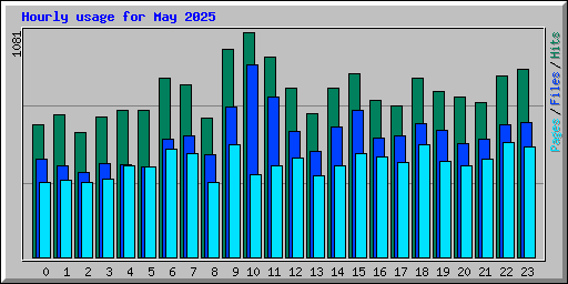 Hourly usage for May 2025