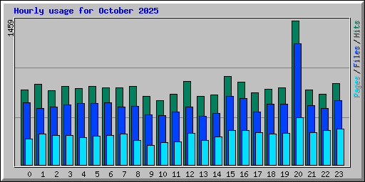 Hourly usage for October 2025